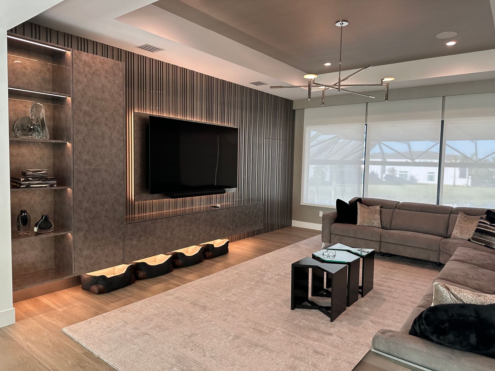 Family room · Media wall — Weston Construction project